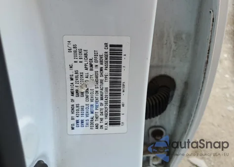 2014 Honda Accord Lx из США, поврежденный, VIN 1HGCR2F36EA261586